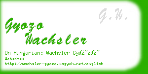 gyozo wachsler business card